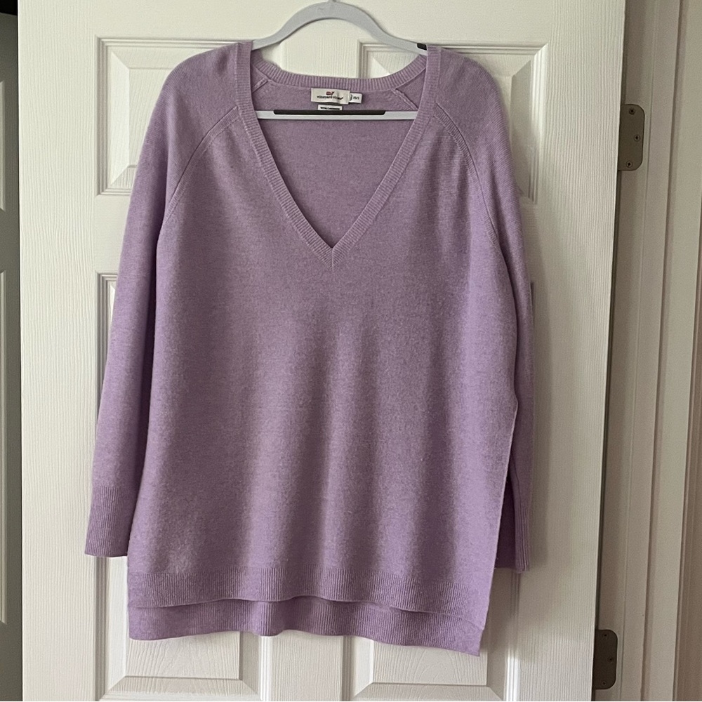 Vineyard Vines Cozy V-Neck Poncho Size XS/S Purple